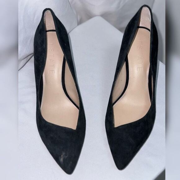 1.State Black Asymmetric Pointed Toe Block Heel | Sz 8 - Picture 3 of 6